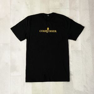 Courvoisier cognec Black short sleeve tshirt with muted gold print